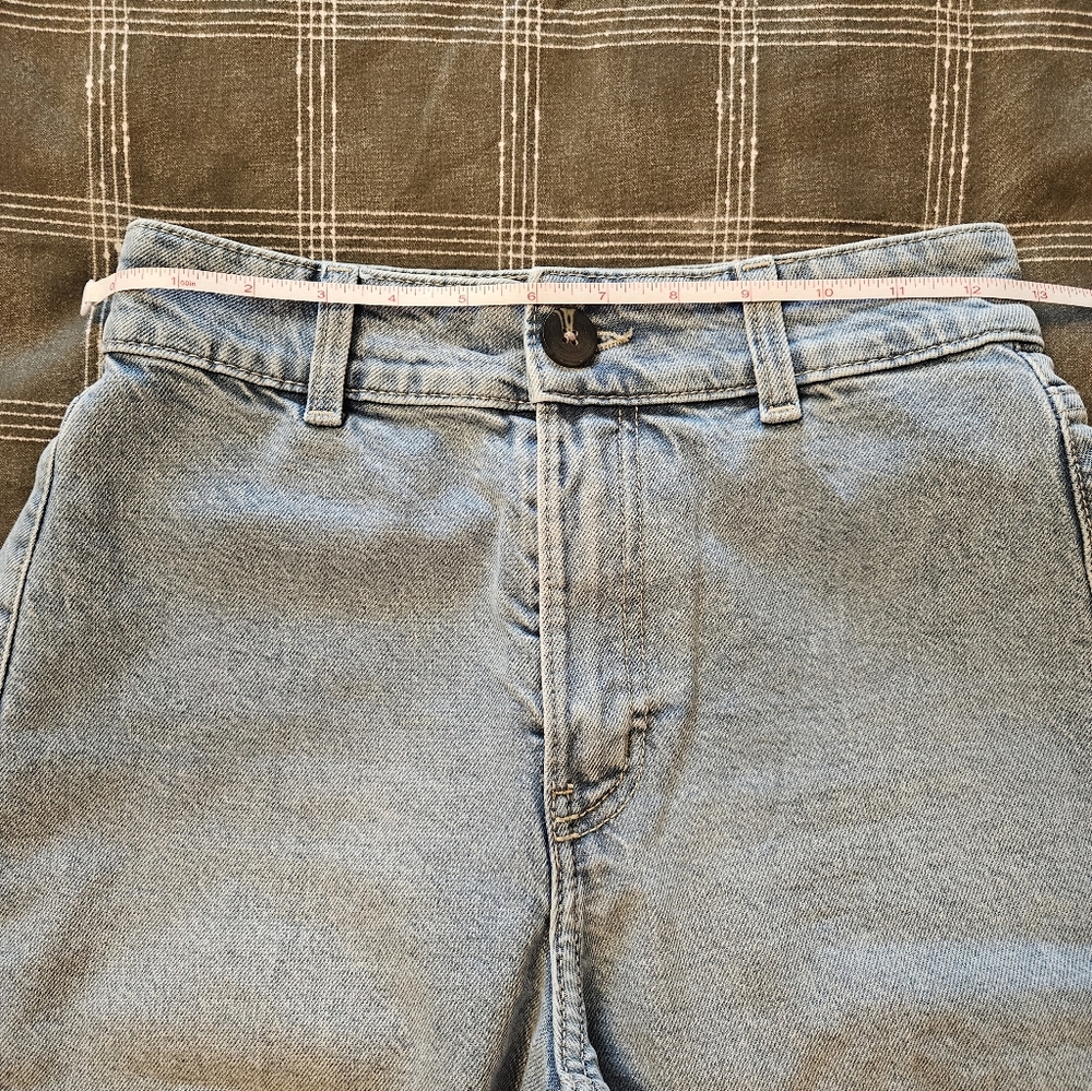 H&M Sky Blue Denim Cropped Wide Leg Jean - Picture 6 of 8